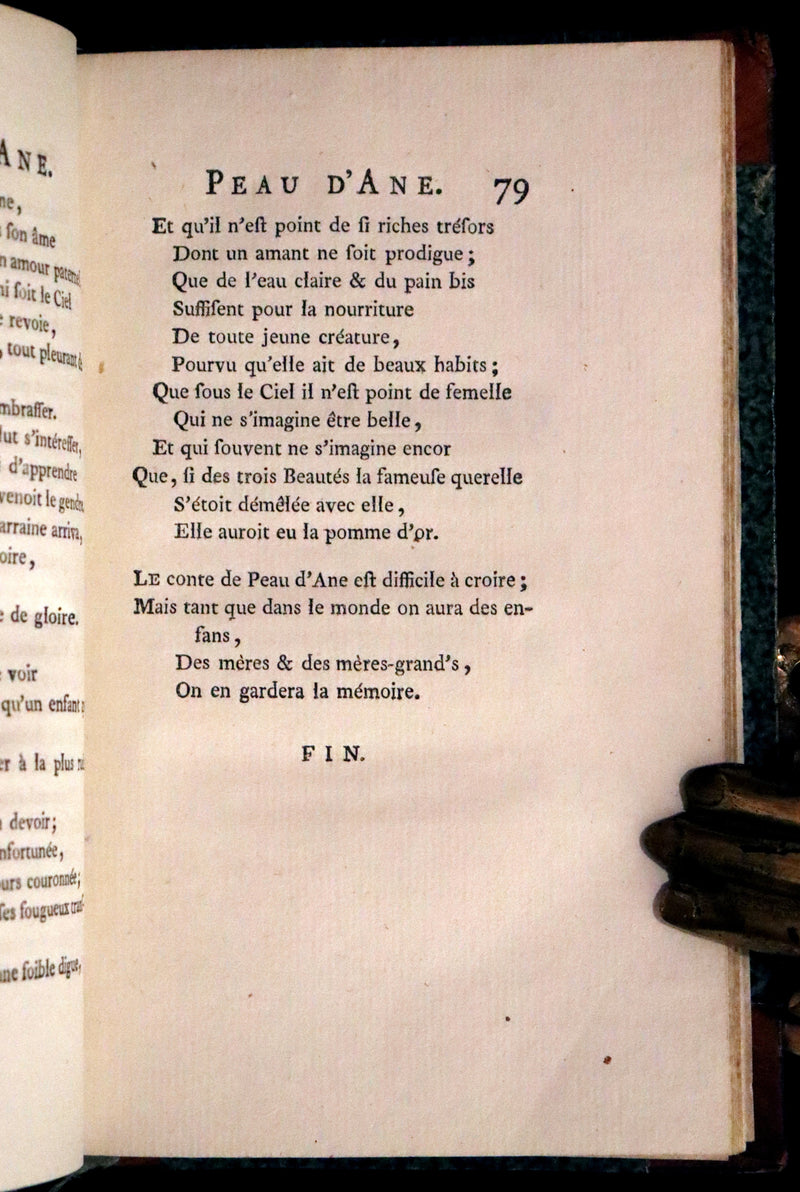 1781 Scarce French early Fairy Tales ~ Griselidis, Peau d’Ane and Contes by Perrault.
