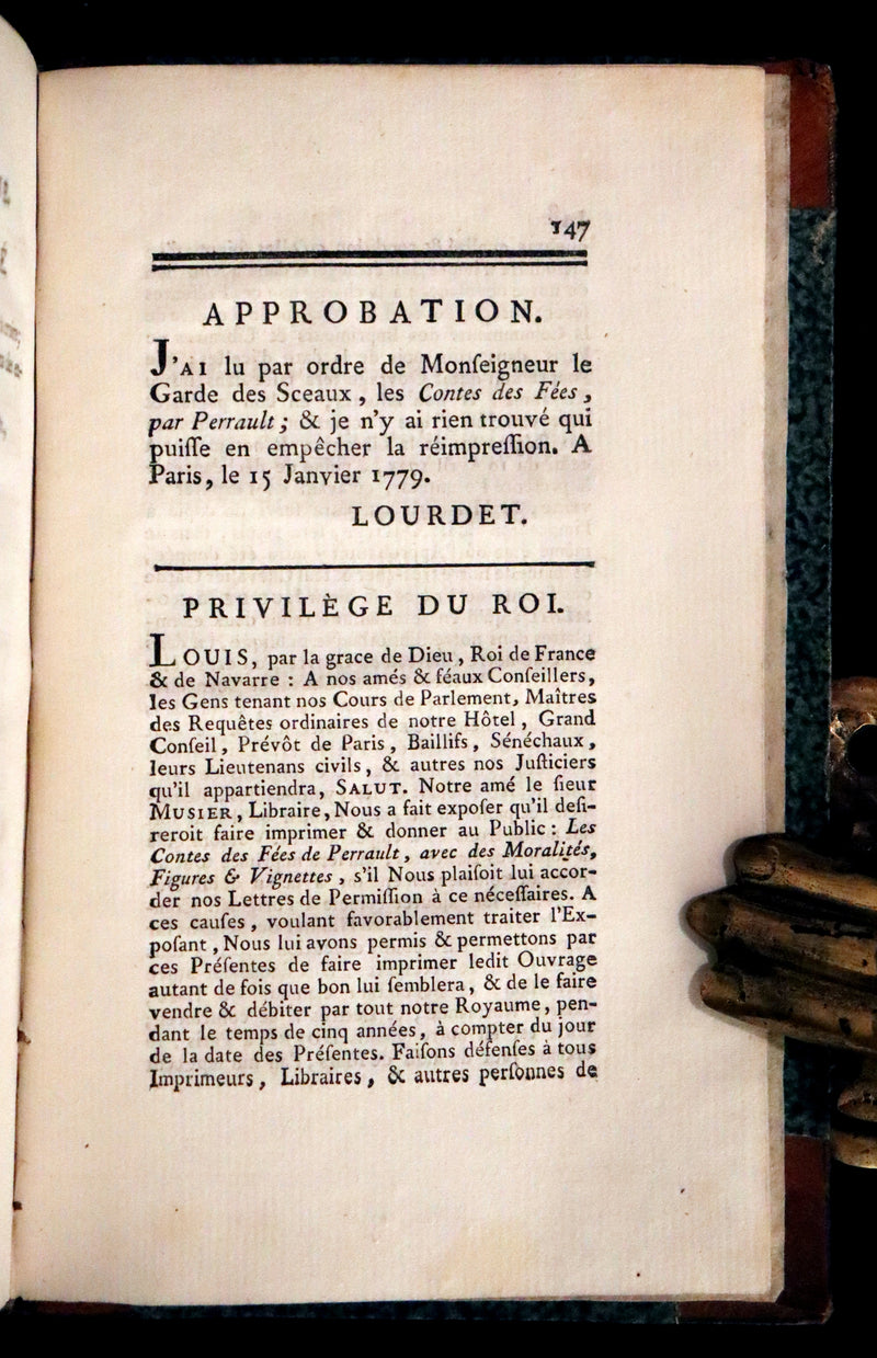 1781 Scarce French early Fairy Tales ~ Griselidis, Peau d’Ane and Contes by Perrault.
