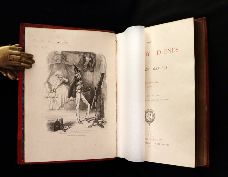 1870 Beautiful Binding - INGOLDSBY LEGENDS Illustrated by Cruikshank, Leech and Tenniel.