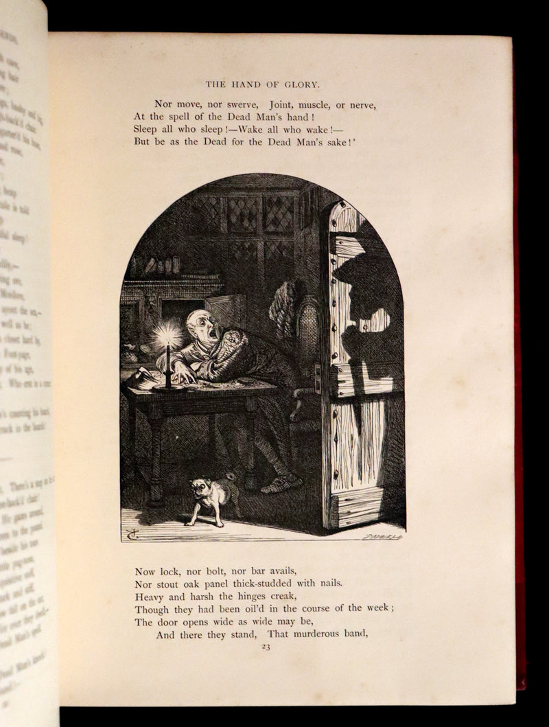 1870 Beautiful Binding - INGOLDSBY LEGENDS Illustrated by Cruikshank, Leech and Tenniel.