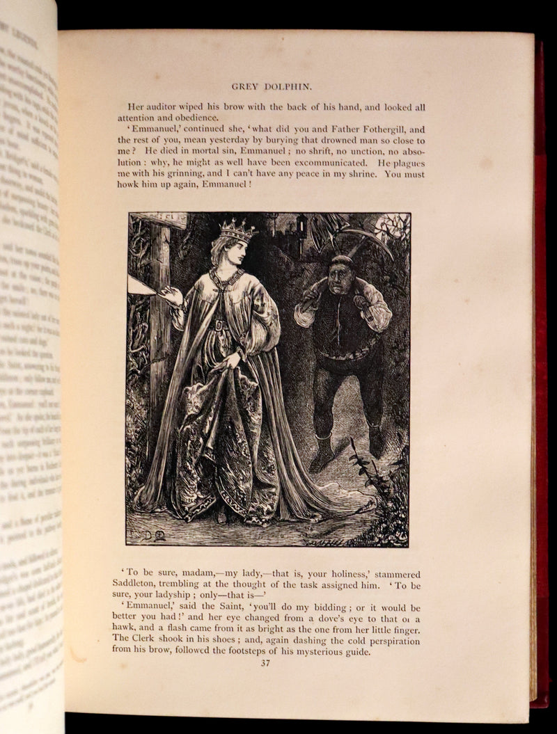 1870 Beautiful Binding - INGOLDSBY LEGENDS Illustrated by Cruikshank, Leech and Tenniel.