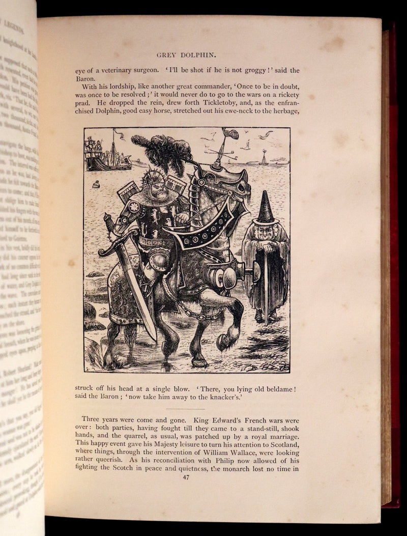 1870 Beautiful Binding - INGOLDSBY LEGENDS Illustrated by Cruikshank, Leech and Tenniel.