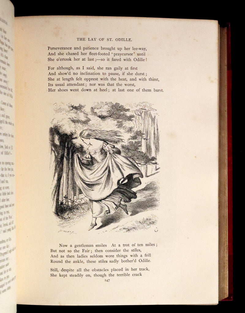 1870 Beautiful Binding - INGOLDSBY LEGENDS Illustrated by Cruikshank, Leech and Tenniel.