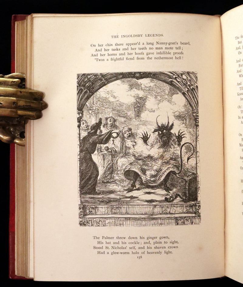 1870 Beautiful Binding - INGOLDSBY LEGENDS Illustrated by Cruikshank, Leech and Tenniel.