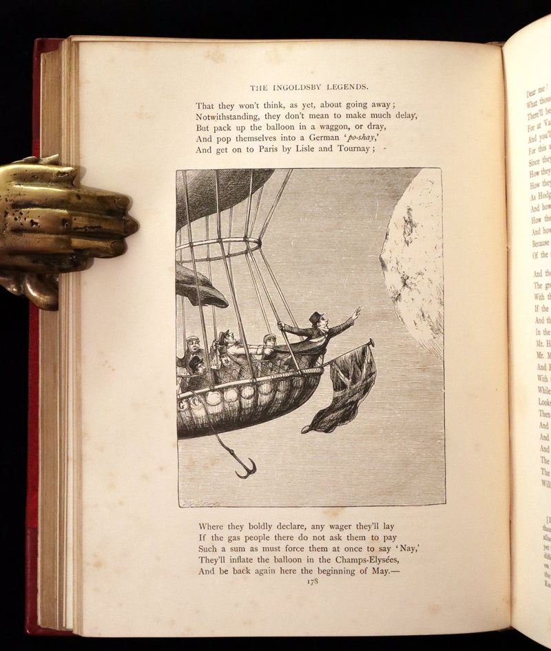 1870 Beautiful Binding - INGOLDSBY LEGENDS Illustrated by Cruikshank, Leech and Tenniel.