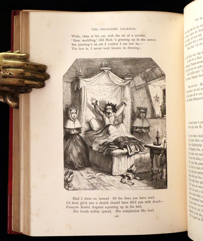 1870 Beautiful Binding - INGOLDSBY LEGENDS Illustrated by Cruikshank, Leech and Tenniel.