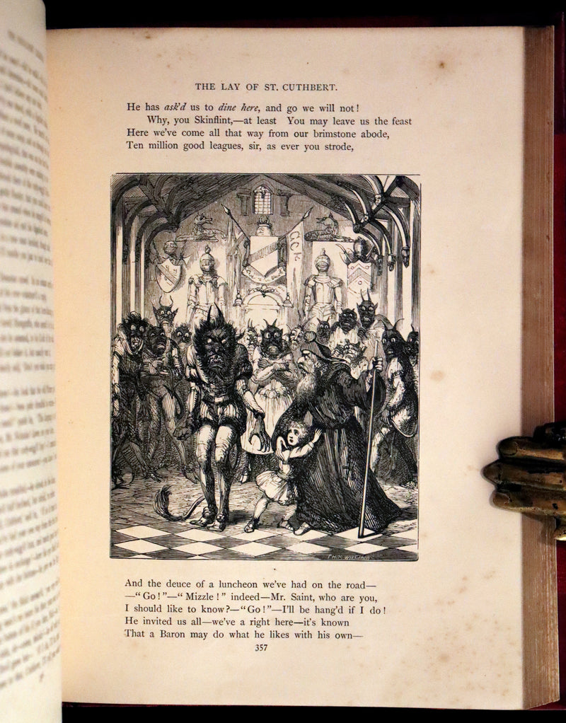 1870 Beautiful Binding - INGOLDSBY LEGENDS Illustrated by Cruikshank, Leech and Tenniel.