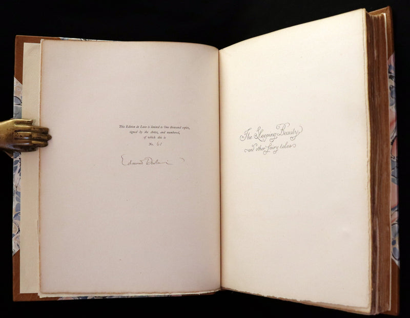 1910 Rare Signed Limited First Edition #61/1000 - Edmund Dulac's Sleeping Beauty and Other Fairy Tales. Illustrated.