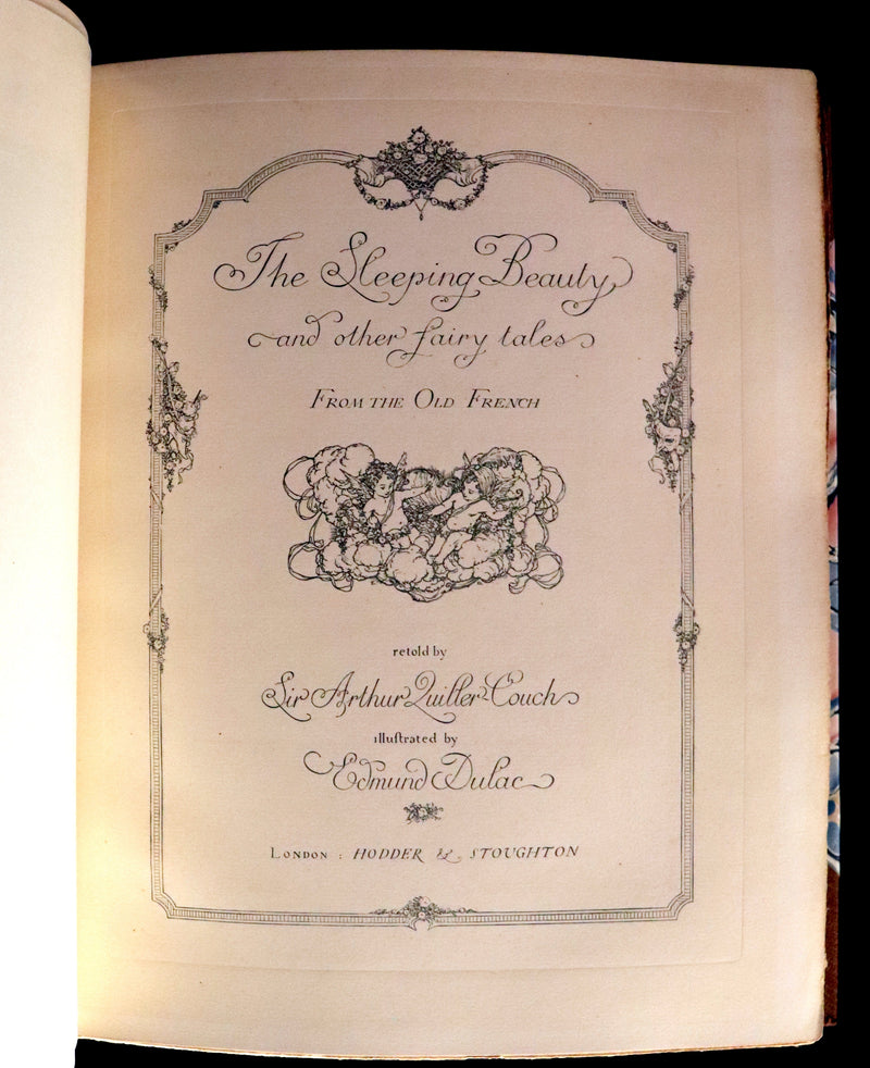 1910 Rare Signed Limited First Edition #61/1000 - Edmund Dulac's Sleeping Beauty and Other Fairy Tales. Illustrated.