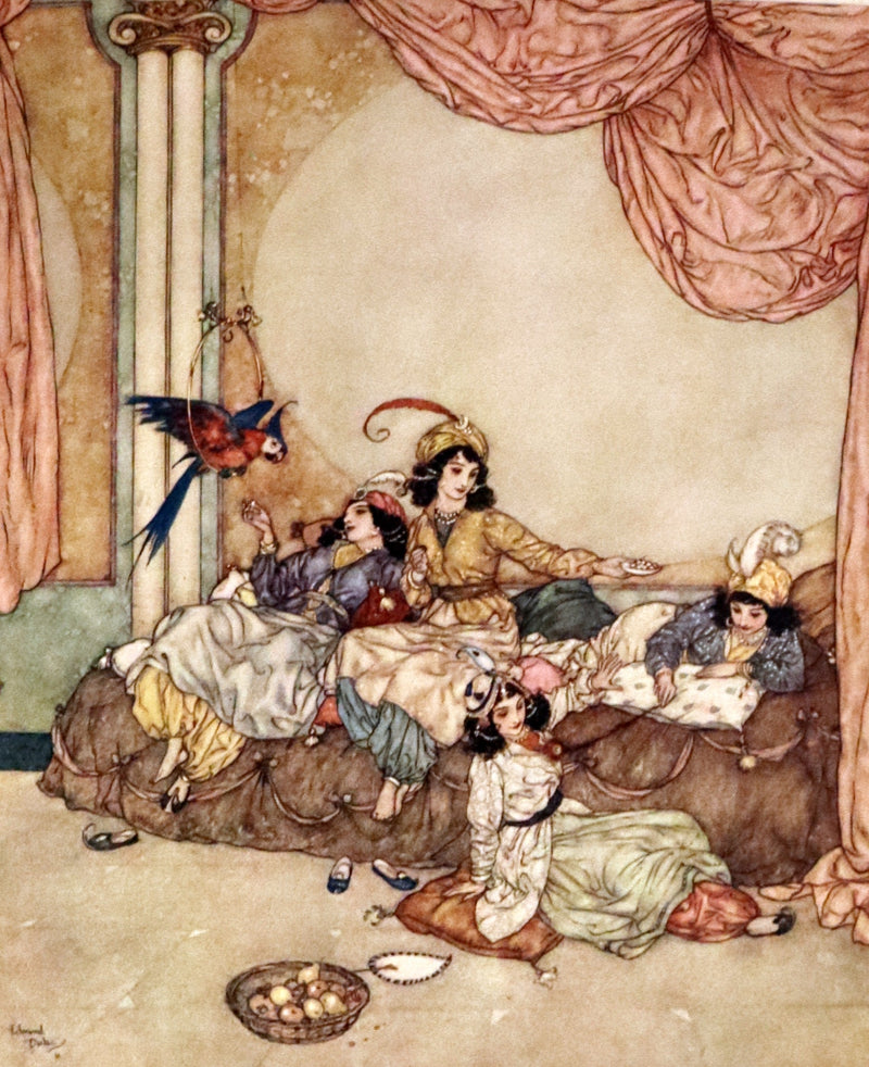 1910 Rare Signed Limited First Edition #61/1000 - Edmund Dulac's Sleeping Beauty and Other Fairy Tales. Illustrated.