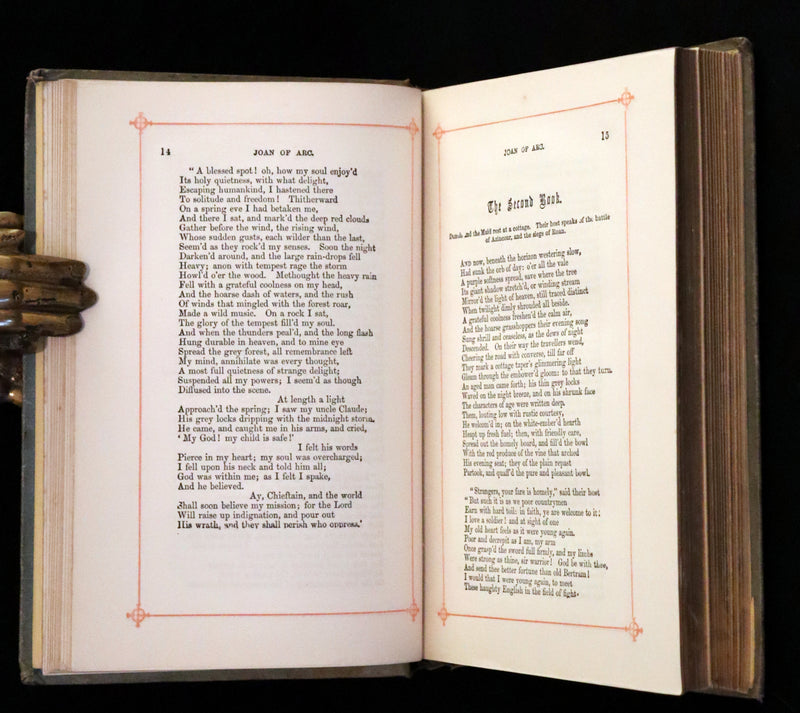 1865 Rare Victorian Book - JOAN OF ARC and Poems by Robert Southey Illustrated by John Gilbert.