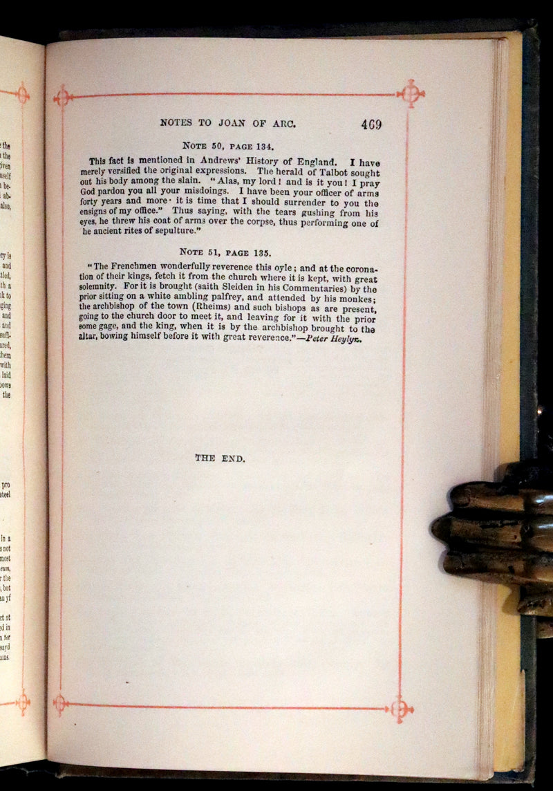 1865 Rare Victorian Book - JOAN OF ARC and Poems by Robert Southey Illustrated by John Gilbert.