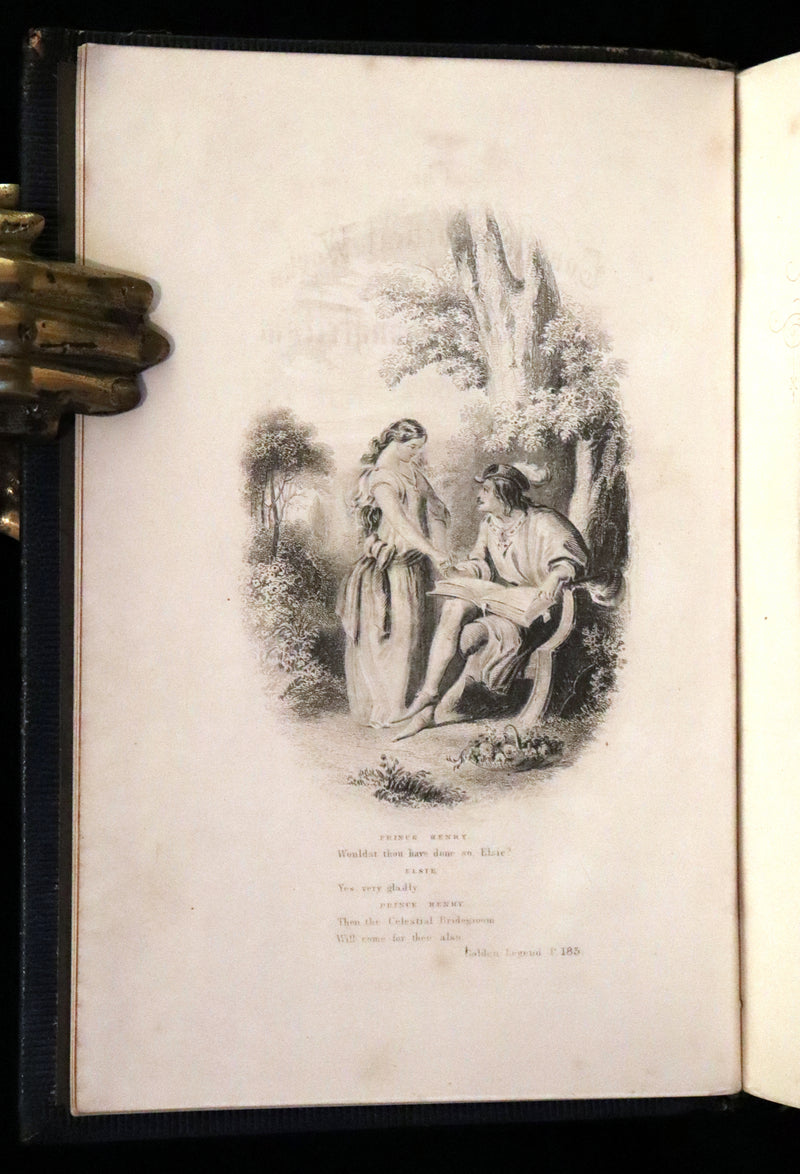 1875 Nice Victorian Binding - The Poetical Works of Henry Wadsworth Longfellow. Illustrated.