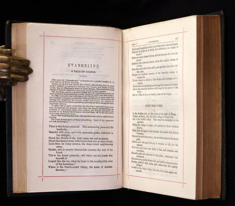 1875 Nice Victorian Binding - The Poetical Works of Henry Wadsworth Longfellow. Illustrated.