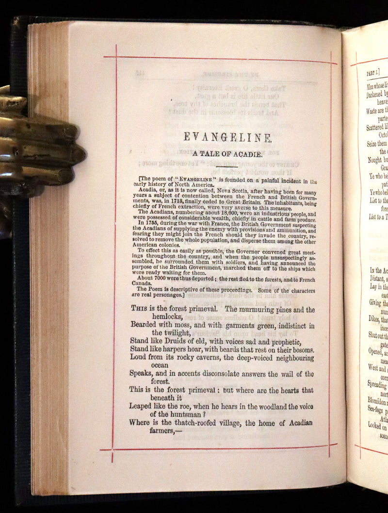 1875 Nice Victorian Binding - The Poetical Works of Henry Wadsworth Longfellow. Illustrated.