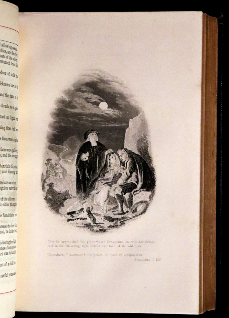 1875 Nice Victorian Binding - The Poetical Works of Henry Wadsworth Longfellow. Illustrated.