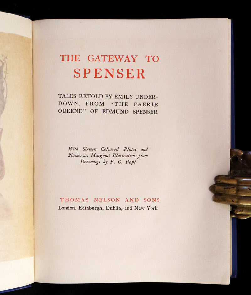 1910 First Edition illustrated by Frank C. Papé ~ The Gateway to Spenser, Stories from The Faërie Queen.