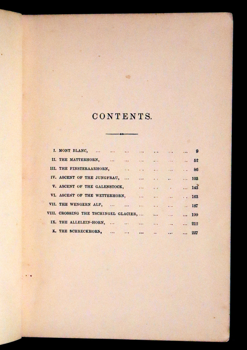 1882 Rare Victorian Book - Alpine Climbing: Narratives of Recent Ascents of Mont Blanc and Other Summits of the Alps.