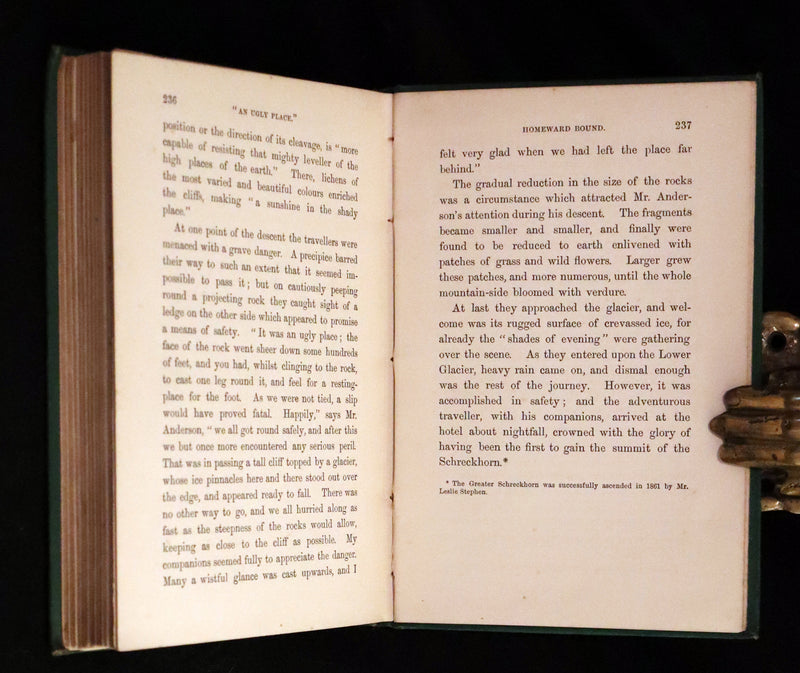 1882 Rare Victorian Book - Alpine Climbing: Narratives of Recent Ascents of Mont Blanc and Other Summits of the Alps.