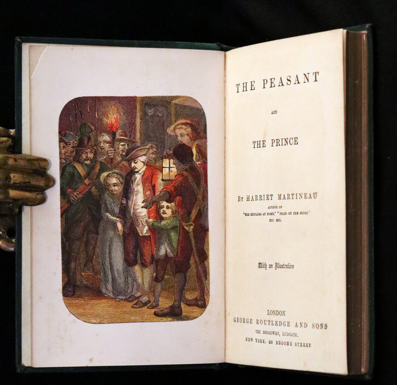 1875 Rare Book - The Peasant and the Prince by British social theorist and writer Harriet Martineau.