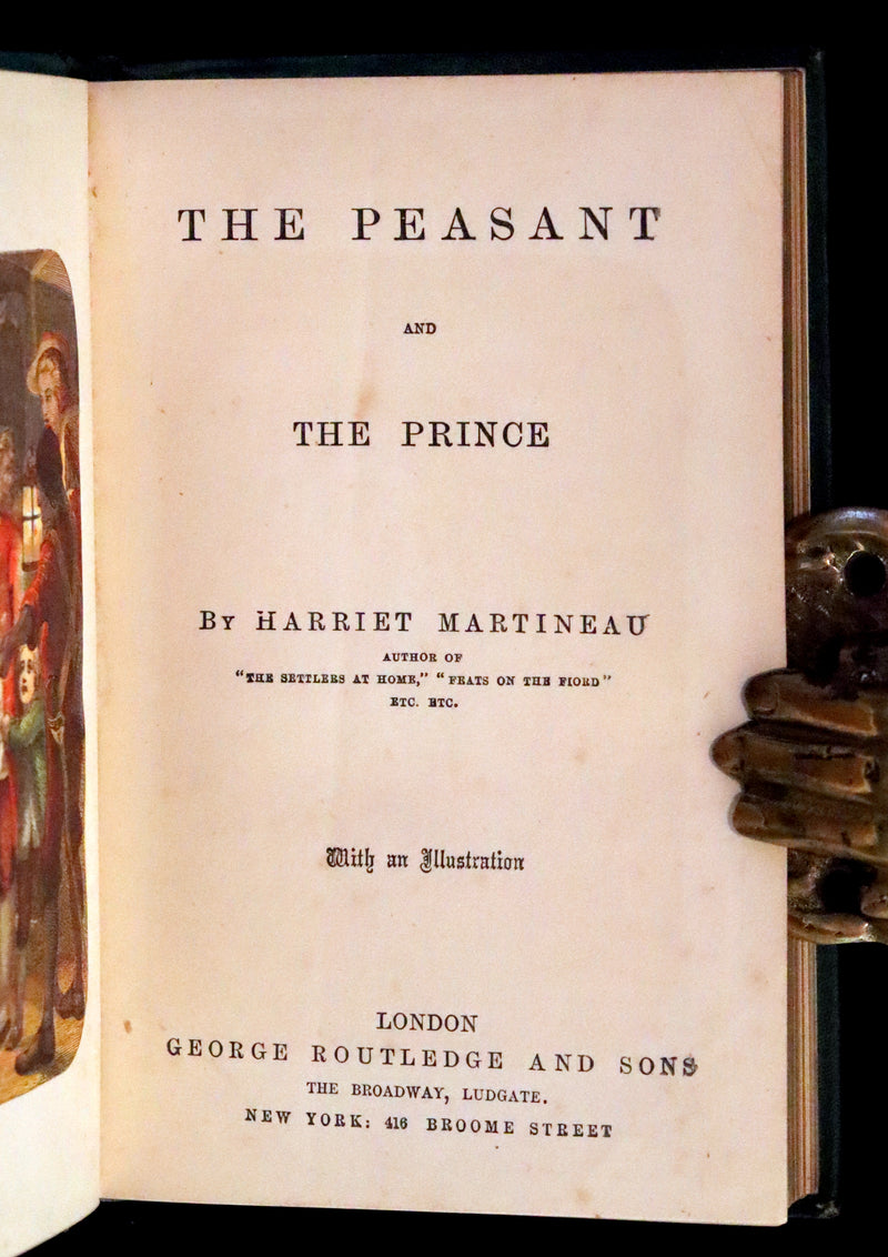 1875 Rare Book - The Peasant and the Prince by British social theorist and writer Harriet Martineau.