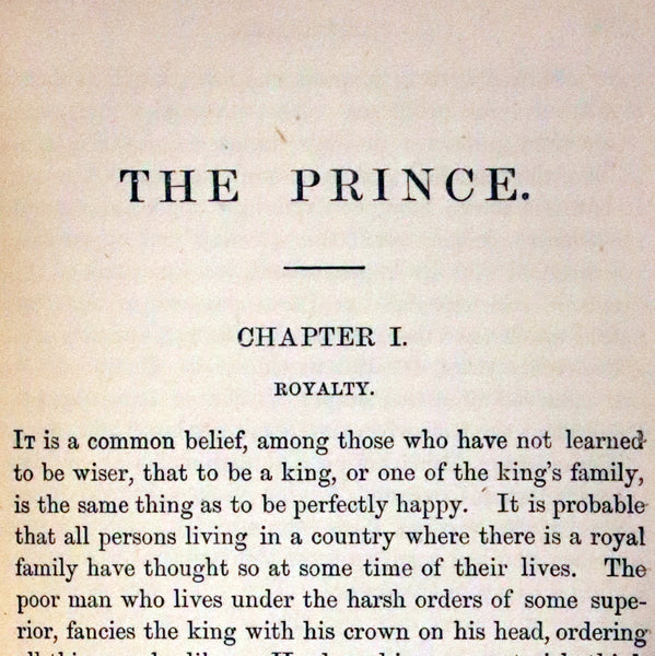 1875 Rare Book - The Peasant and the Prince by British social theorist and writer Harriet Martineau.
