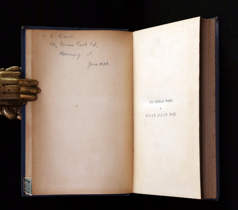 1888 Scarce Victorian Book - The Complete Poetical Works of EDGAR ALLAN POE & Arthur Gordon Pym.