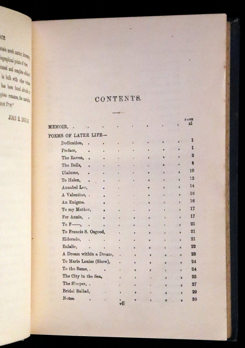 1888 Scarce Victorian Book - The Complete Poetical Works of EDGAR ALLAN POE & Arthur Gordon Pym.