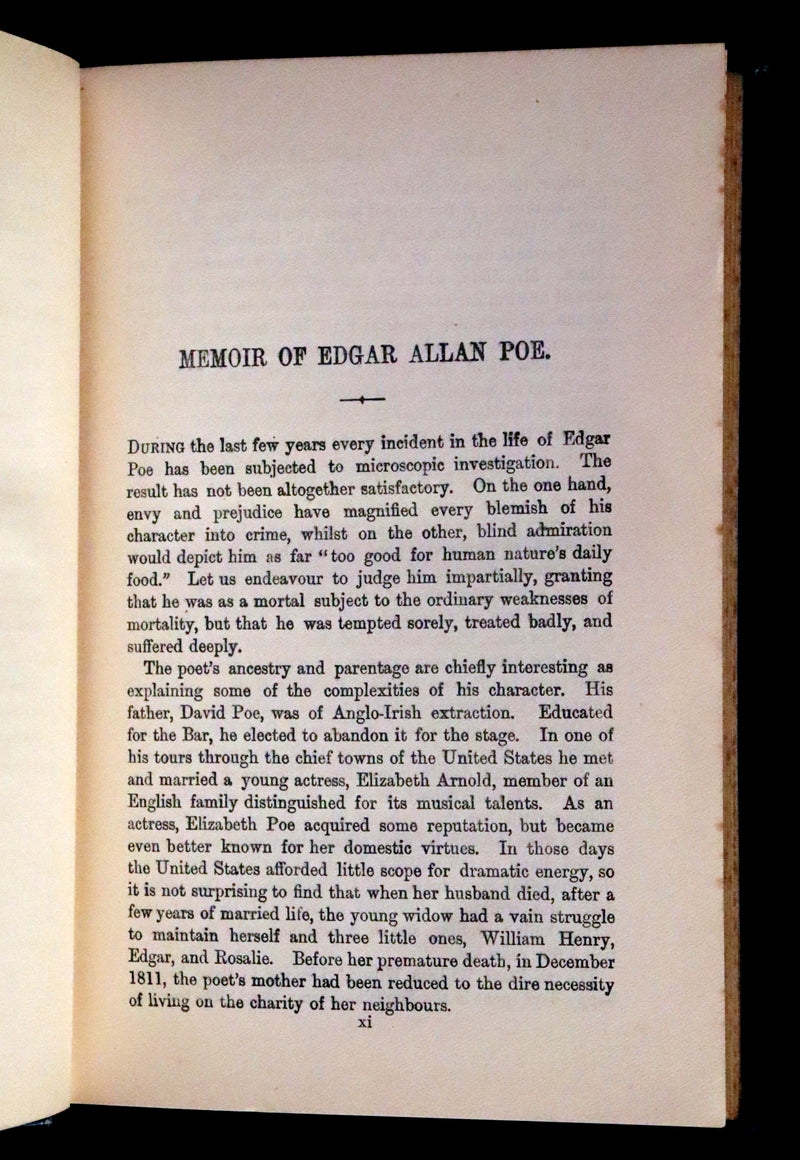 1888 Scarce Victorian Book - The Complete Poetical Works of EDGAR ALLAN POE & Arthur Gordon Pym.