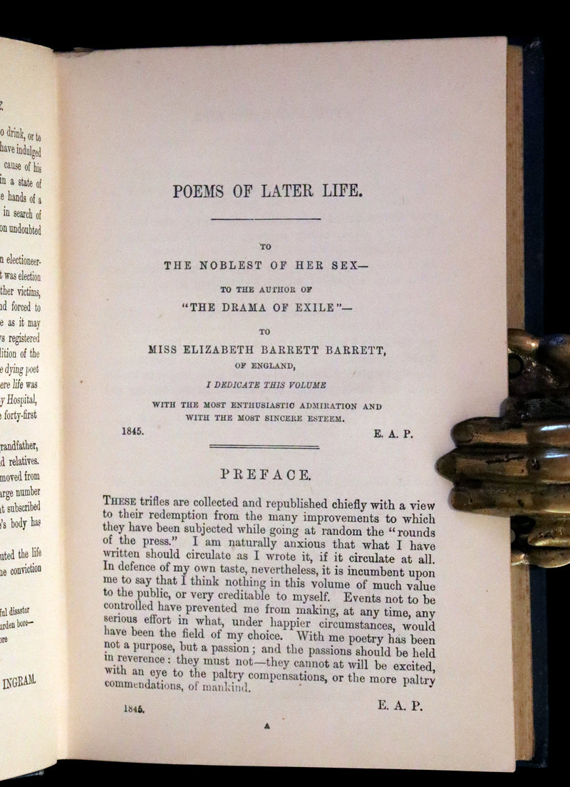 1888 Scarce Victorian Book - The Complete Poetical Works of EDGAR ALLAN POE & Arthur Gordon Pym.