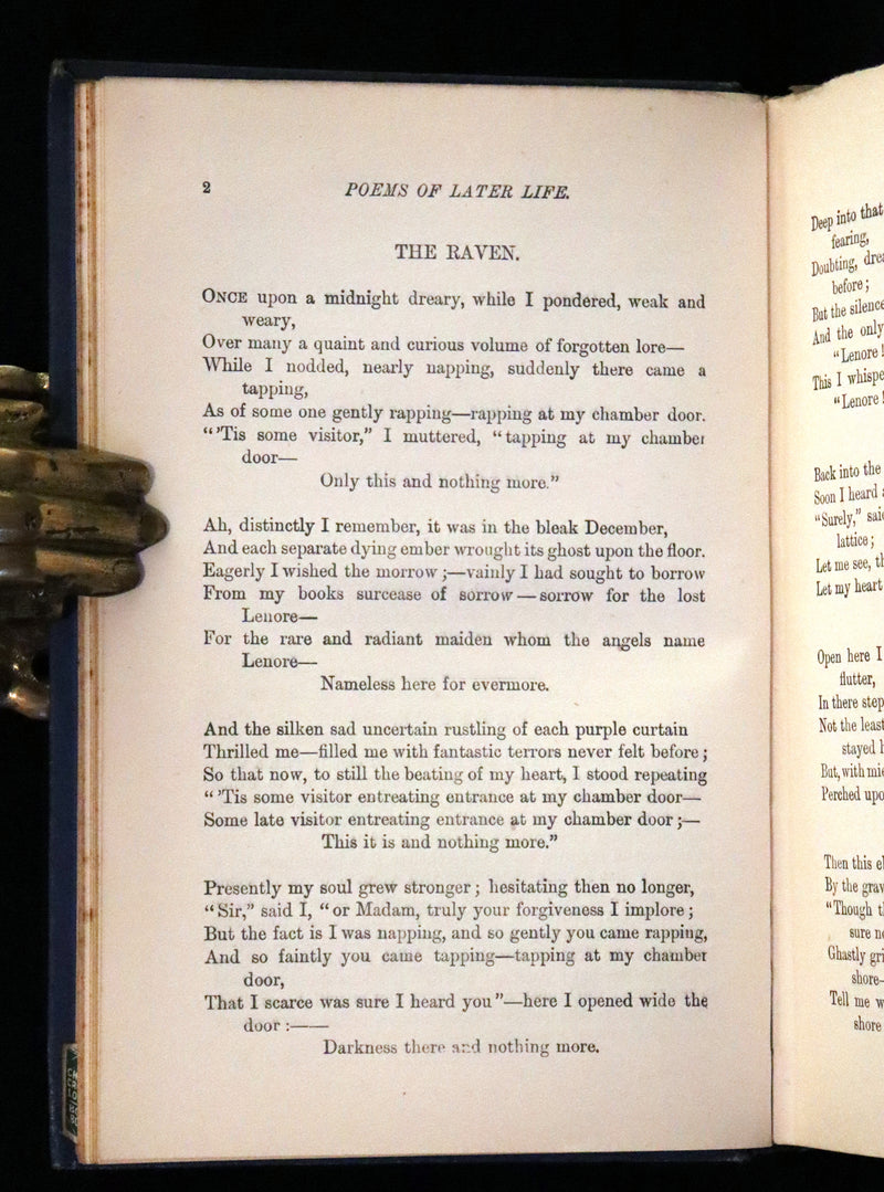 1888 Scarce Victorian Book - The Complete Poetical Works of EDGAR ALLAN POE & Arthur Gordon Pym.