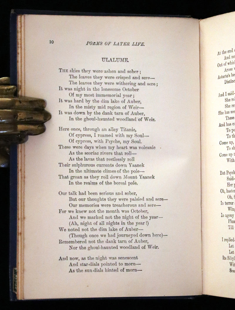 1888 Scarce Victorian Book - The Complete Poetical Works of EDGAR ALLAN POE & Arthur Gordon Pym.