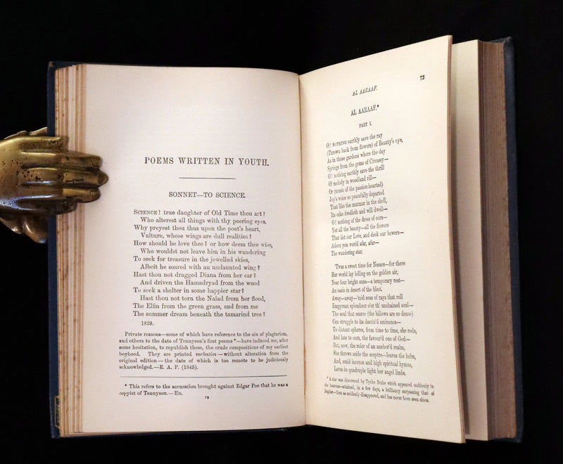 1888 Scarce Victorian Book - The Complete Poetical Works of EDGAR ALLAN POE & Arthur Gordon Pym.