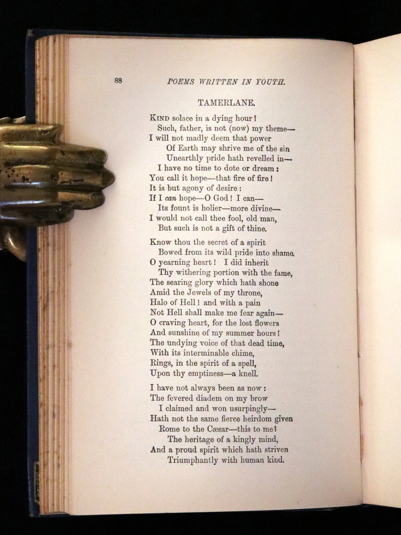 1888 Scarce Victorian Book - The Complete Poetical Works of EDGAR ALLAN POE & Arthur Gordon Pym.