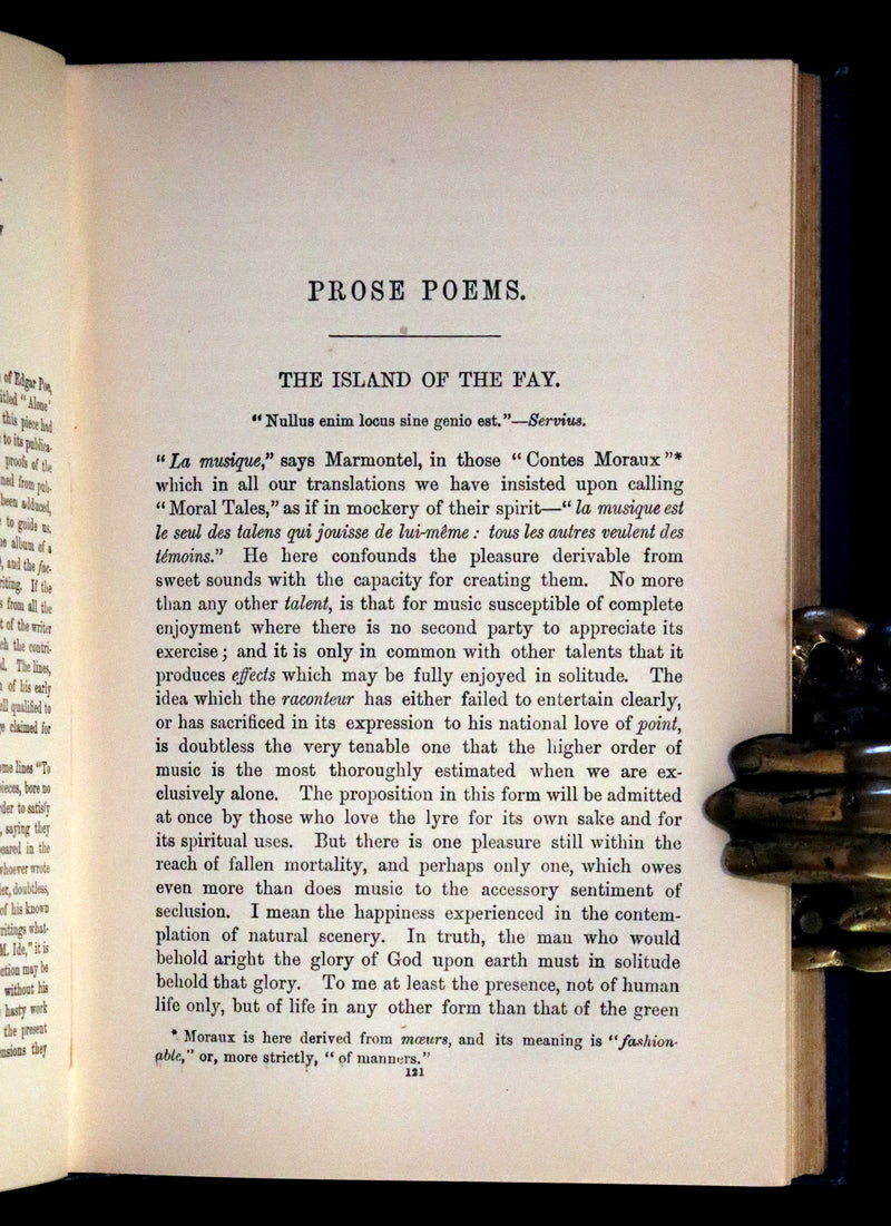 1888 Scarce Victorian Book - The Complete Poetical Works of EDGAR ALLAN POE & Arthur Gordon Pym.