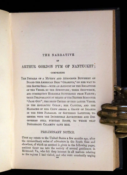 1888 Scarce Victorian Book - The Complete Poetical Works of EDGAR ALLAN POE & Arthur Gordon Pym.