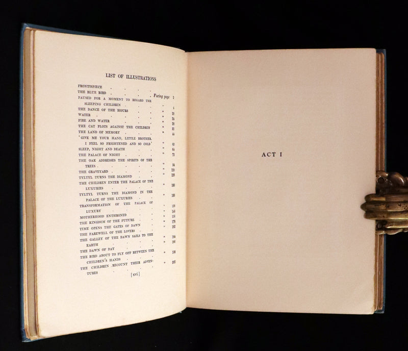 1911 First US Edition - The Blue Bird, A FAIRY Play illustrated by Frederick Cayley Robinson.