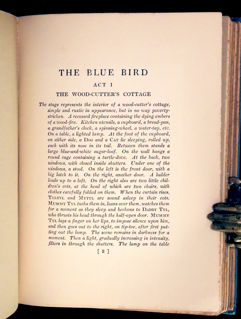 1911 First US Edition - The Blue Bird, A FAIRY Play illustrated by Frederick Cayley Robinson.