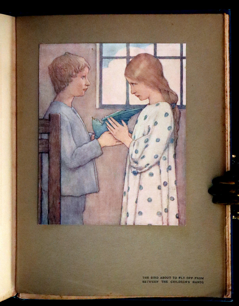 1911 First US Edition - The Blue Bird, A FAIRY Play illustrated by Frederick Cayley Robinson.