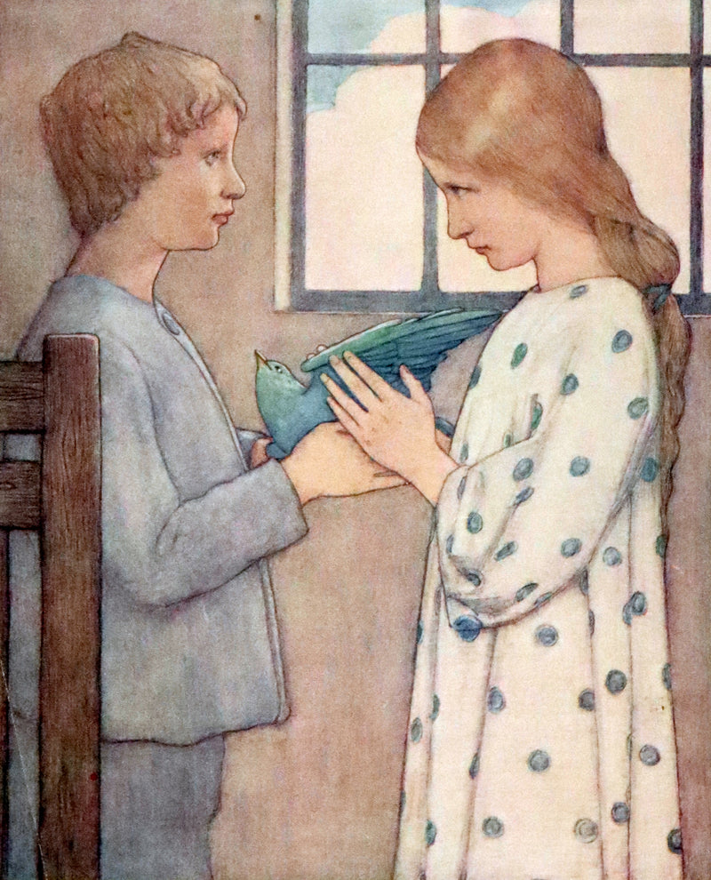 1911 First US Edition - The Blue Bird, A FAIRY Play illustrated by Frederick Cayley Robinson.