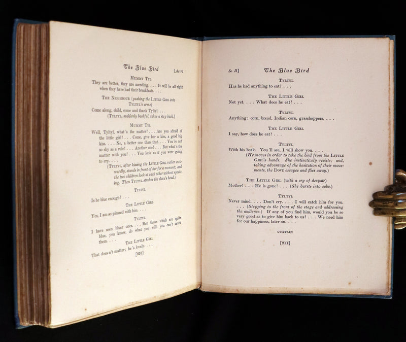 1911 First US Edition - The Blue Bird, A FAIRY Play illustrated by Frederick Cayley Robinson.