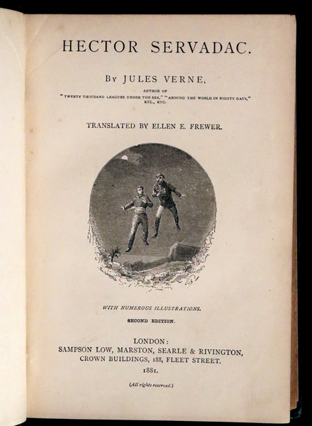 1881 Rare Second Edition - HECTOR SERVADAC or The Career of a COMET by Jules VERNE.