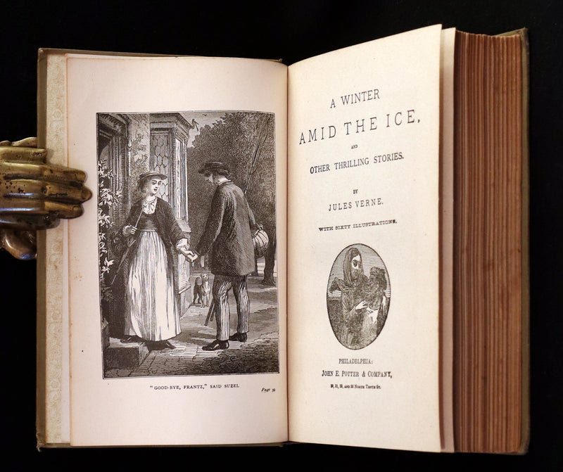 1880 Scarce US Edition - JULES VERNE - A WINTER Amid The ICE, Dr. Ox's Experiment & Other Stories.