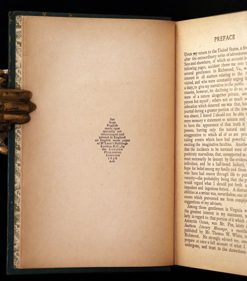 1898 Scarce Victorian Edition - Arthur Gordon Pym & Other Tales by EDGAR ALLAN POE.