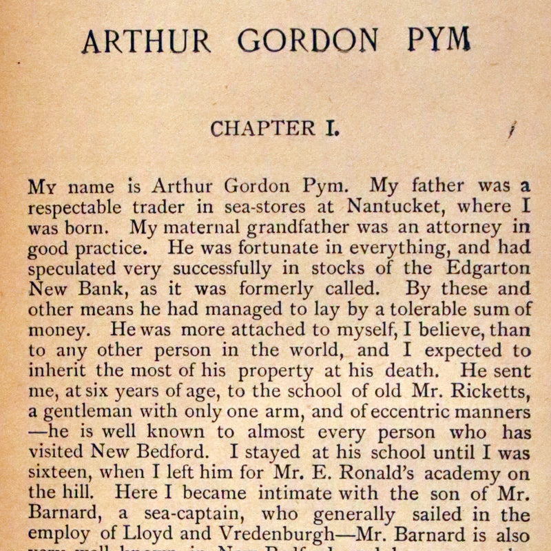 1898 Scarce Victorian Edition - Arthur Gordon Pym & Other Tales by EDGAR ALLAN POE.