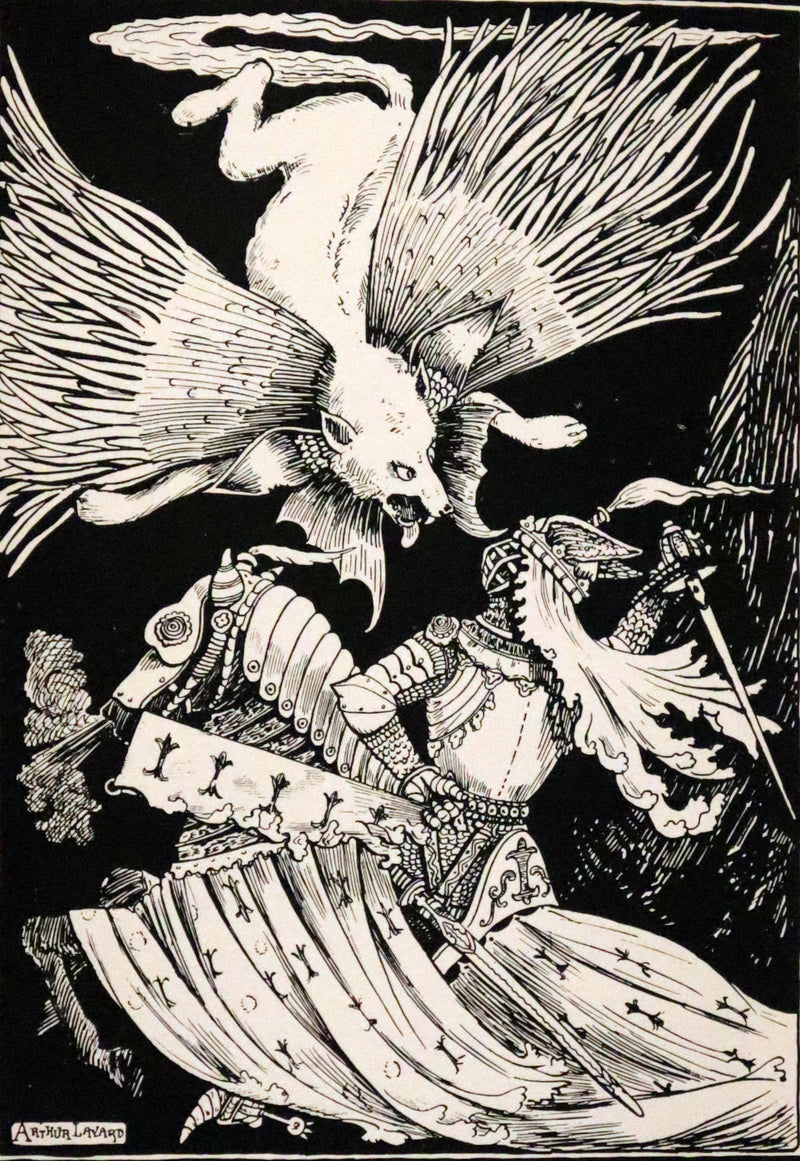 1893 Scarce First Edition - THE WINGED WOLF & Other Fairy Tales by Ha Sheen Kaf Illustrated by Arthur Layard.
