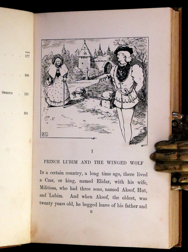 1893 Scarce First Edition - THE WINGED WOLF & Other Fairy Tales by Ha Sheen Kaf Illustrated by Arthur Layard.