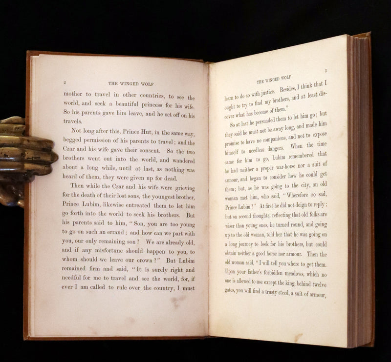 1893 Scarce First Edition - THE WINGED WOLF & Other Fairy Tales by Ha Sheen Kaf Illustrated by Arthur Layard.