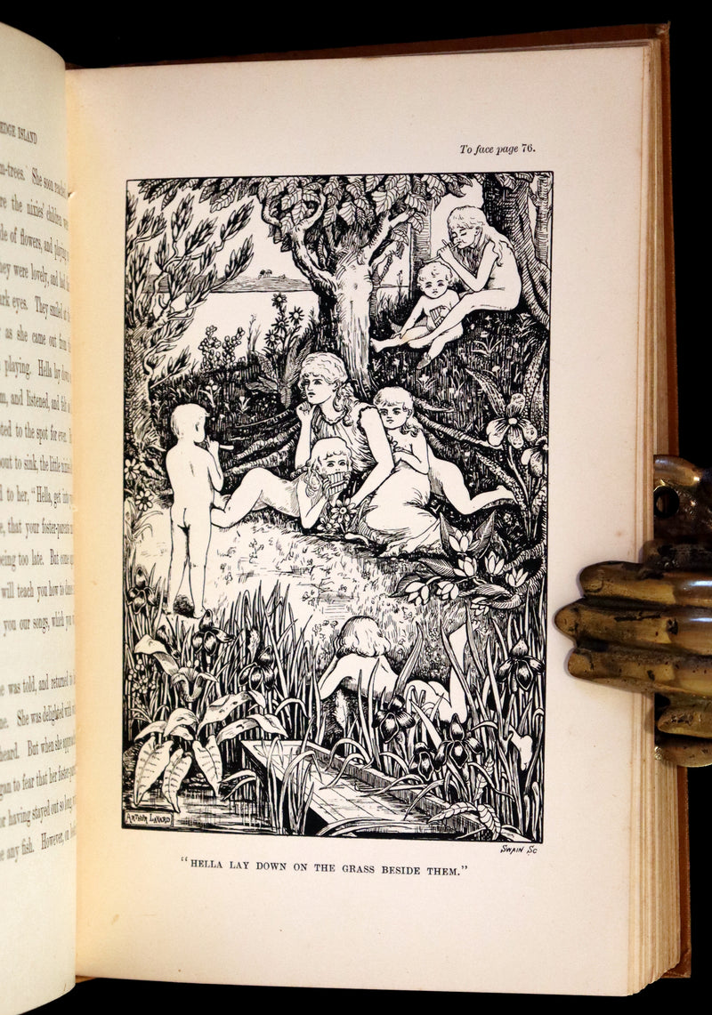 1893 Scarce First Edition - THE WINGED WOLF & Other Fairy Tales by Ha Sheen Kaf Illustrated by Arthur Layard.