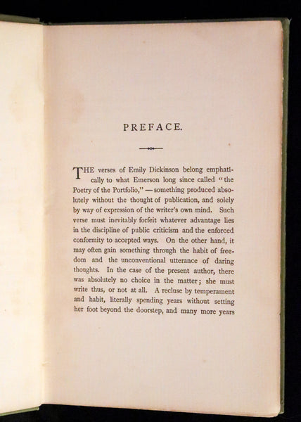 1892 Rare Early Edition - POEMS by EMILY DICKINSON Edited by Two of Her Friends.